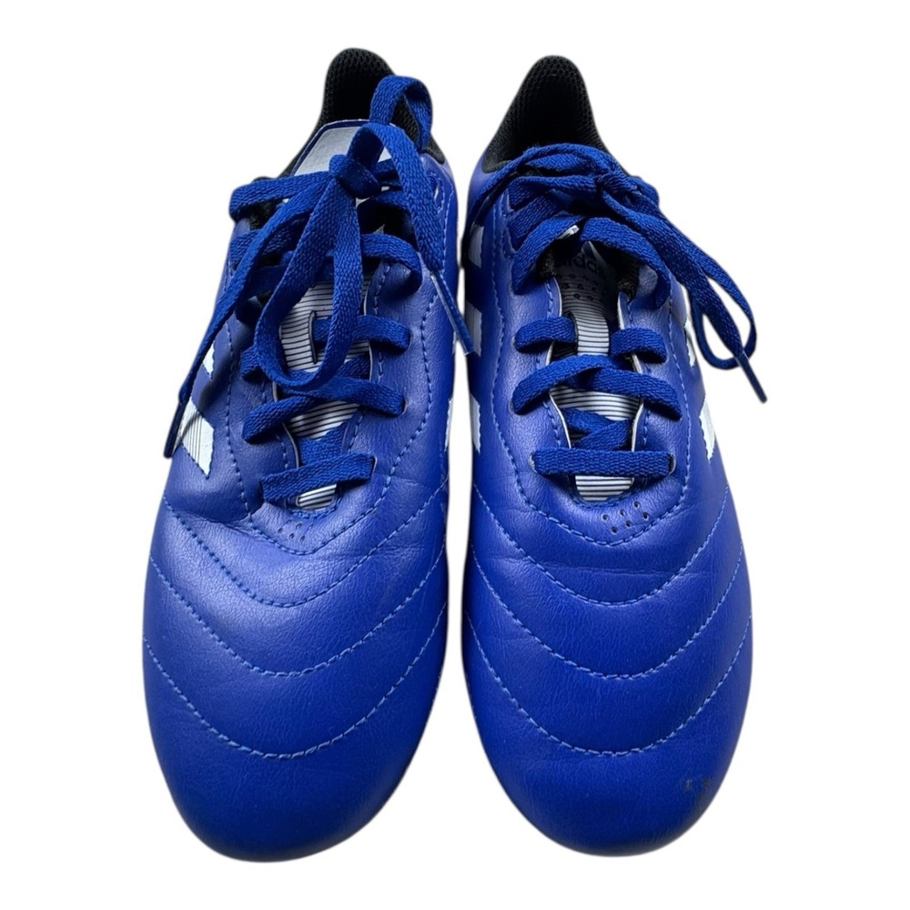 Adidas Youth Soccer Cleats Blue White Size 5 Firm Ground - Picture 1 of 8